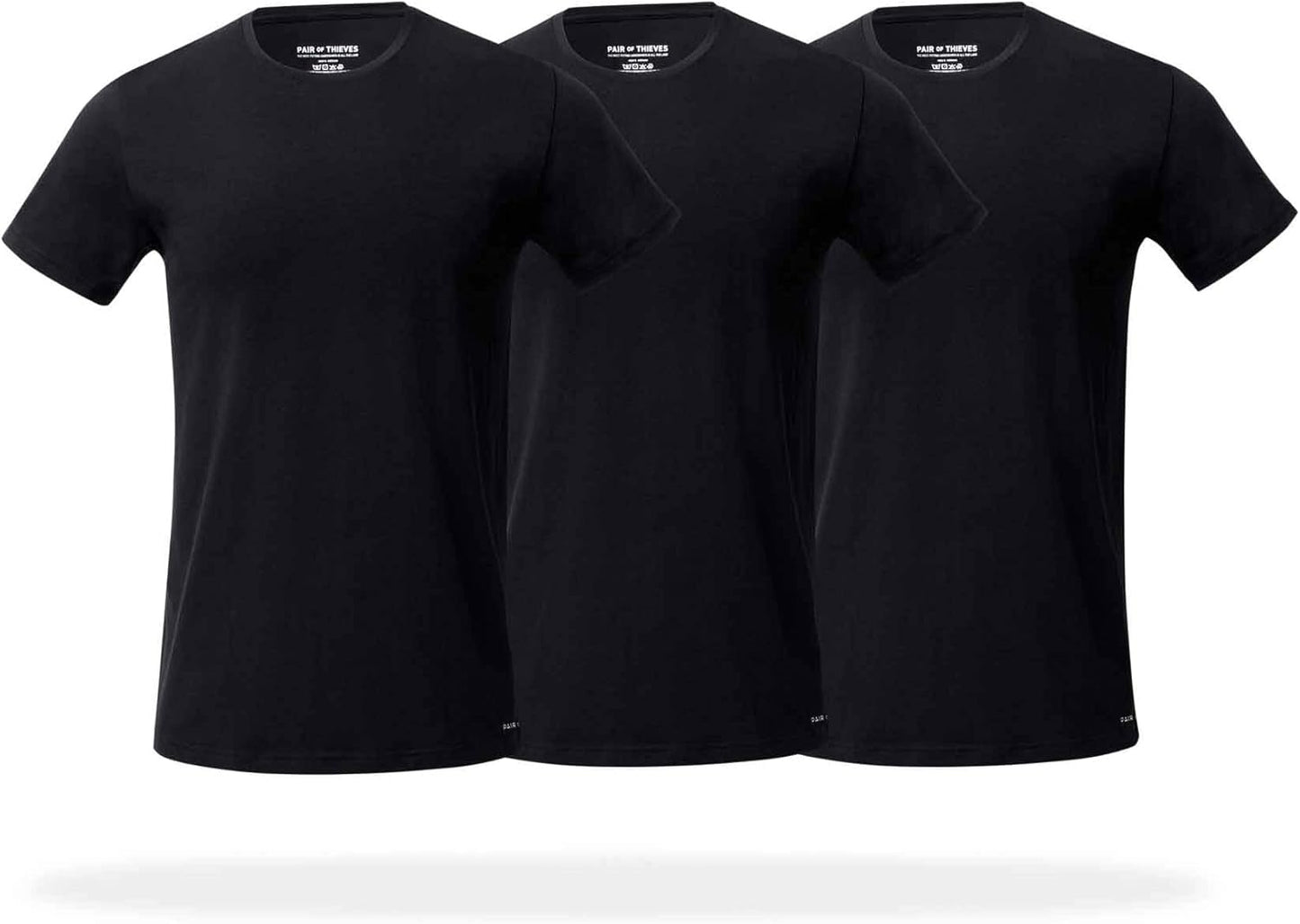 Crew Neck T-Shirts for Men Tee Undershirts Black T shirt