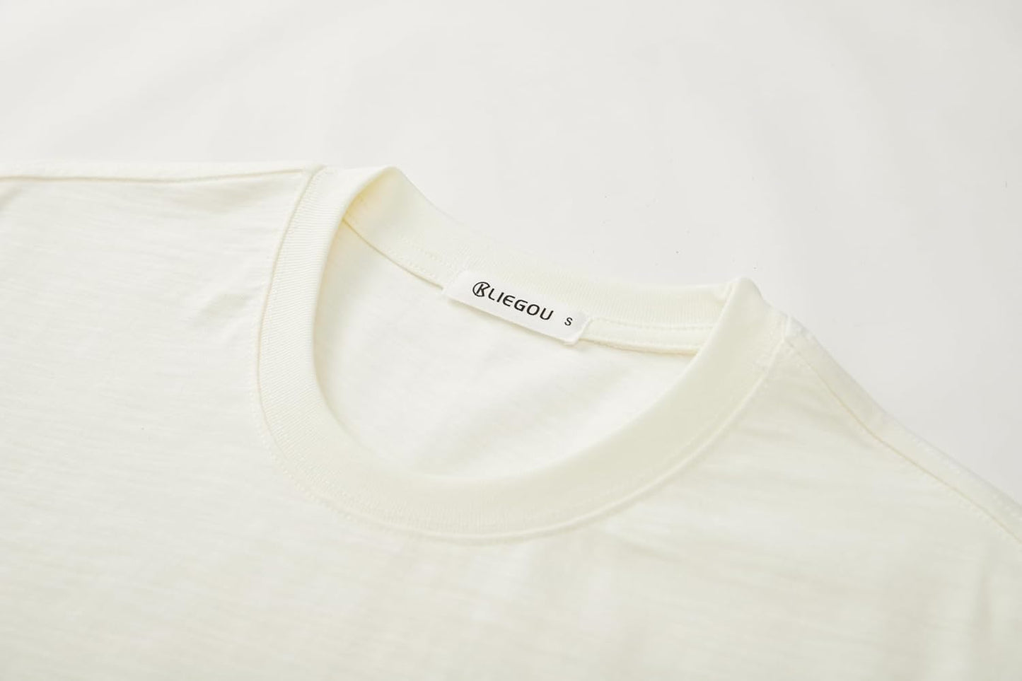 Cotton Loose Fit Thick T-Shirt Heavy Weight Crewneck Tees for Men