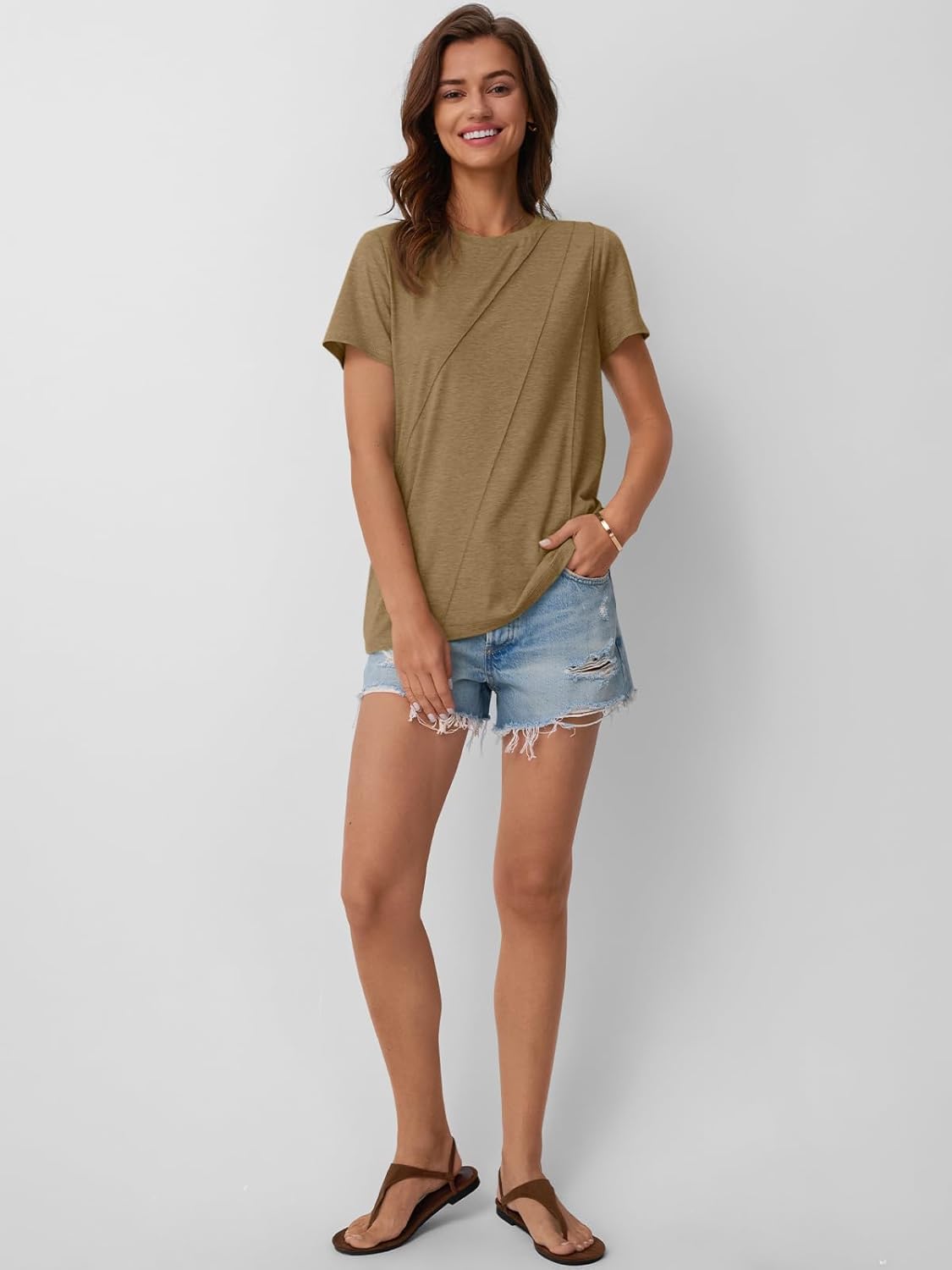 Womens Summer Tops Workout Shirts Beach Vacation Outfits Business Tshirts
