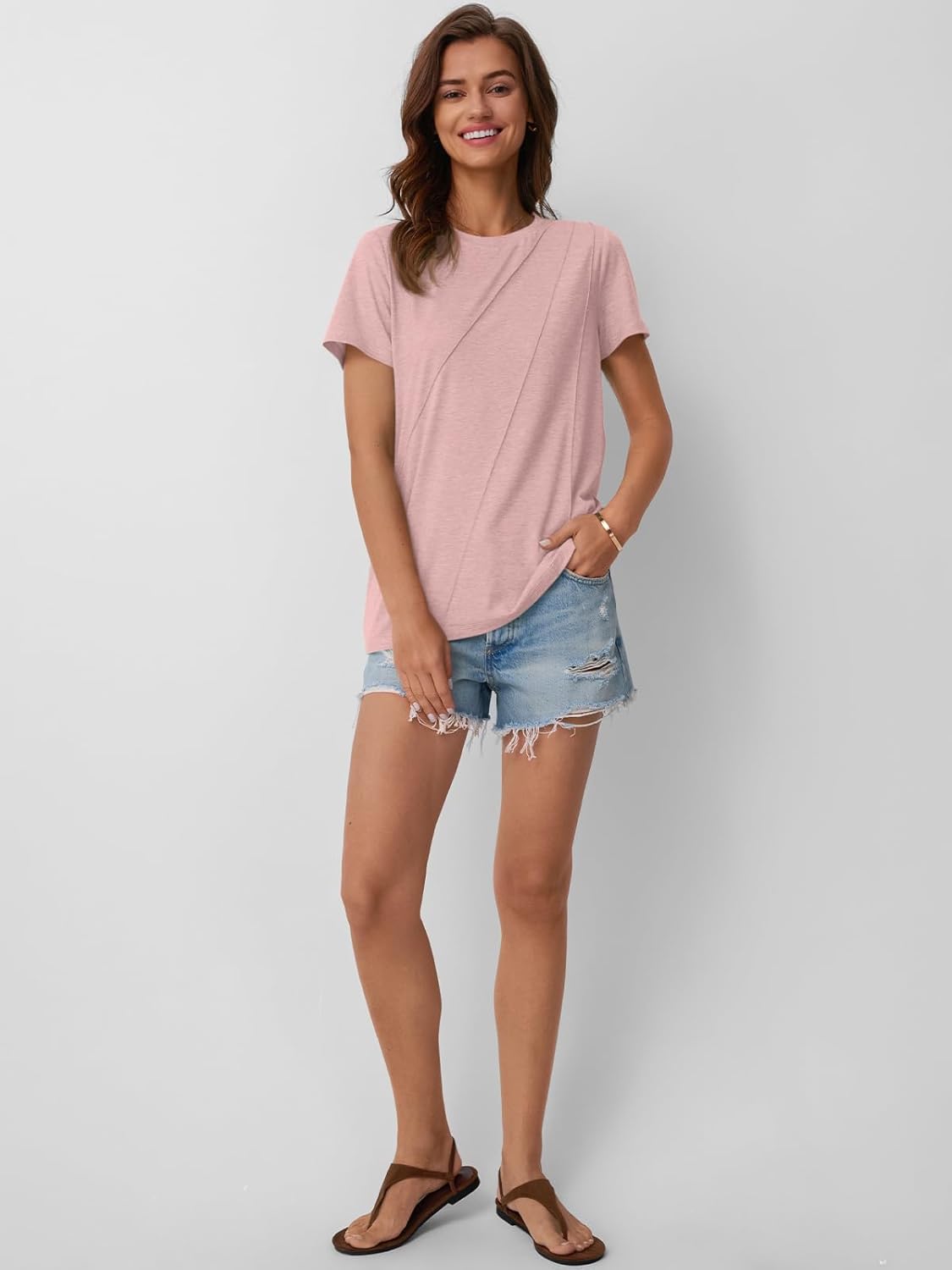 Womens Summer Tops Workout Shirts Beach Vacation Outfits Business Tshirts