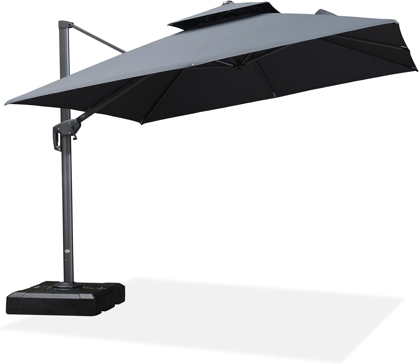 12ft Patio Umbrella with Base Large Outdoor Square Umbrella