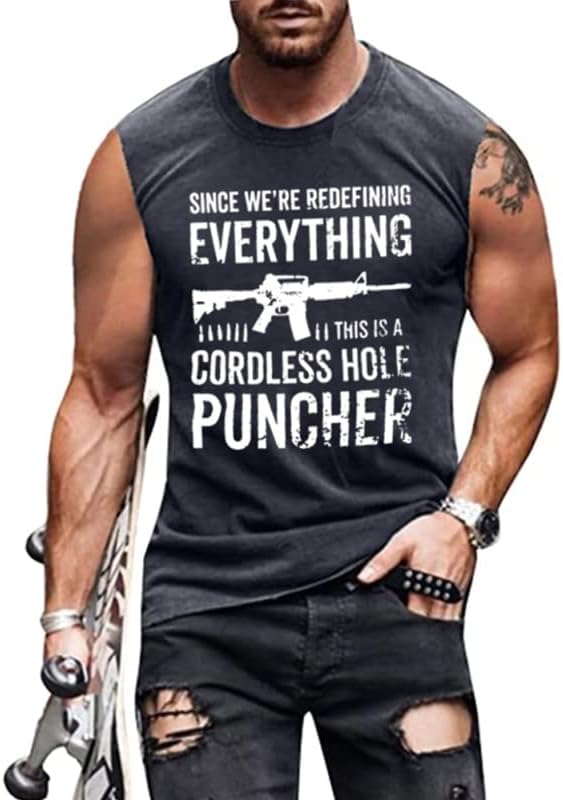 4th of July American Flag Patriotic Tank Top Shirts for Men