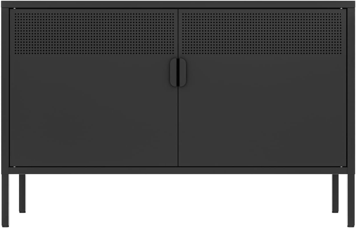 2 Door Storage Sideboard Metal Storage Cabinet with 2 Adjustable Shelf