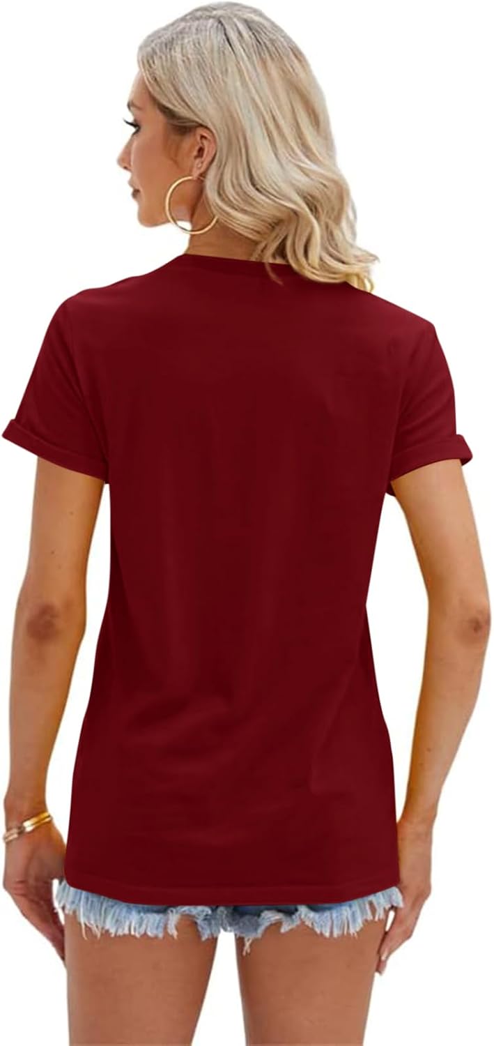 Women's T Shirts Short Sleeve Tees Sunflower Graphic Loose Summer Tops