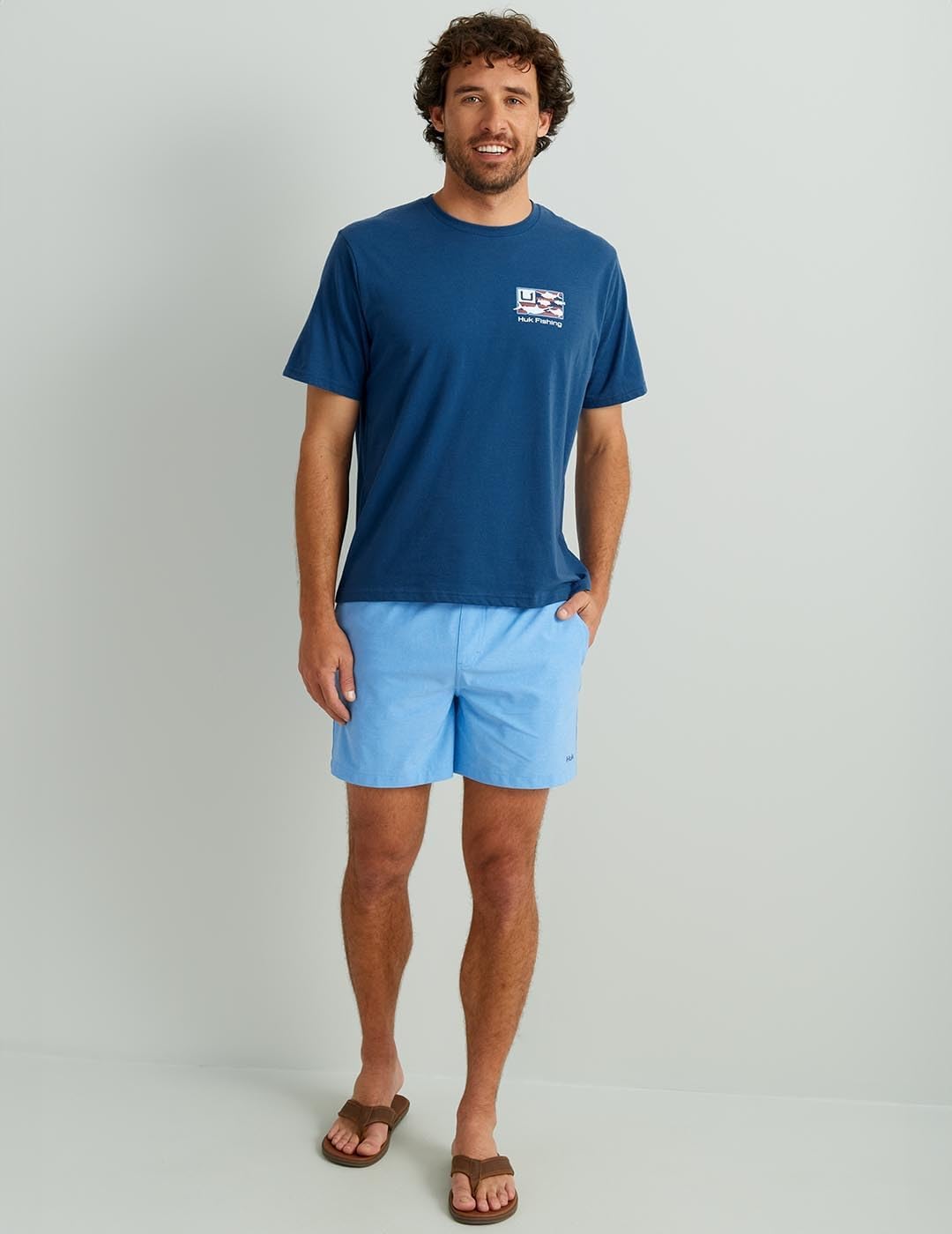 Men Fishing Graphic Tee Performance Short Sleeve Quick-Dry