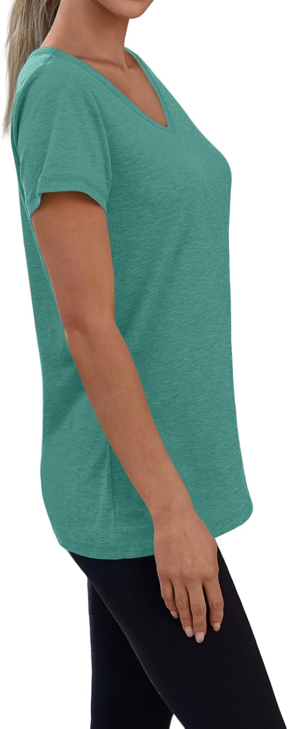3 Pack V Neck T Shirts for Women Short Sleeve T-shirts