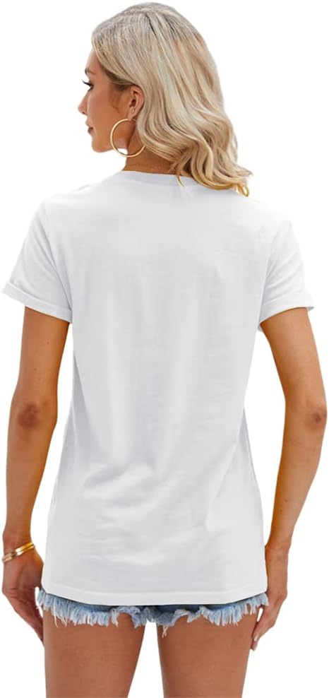 Women's T Shirts Short Sleeve Tees Sunflower Graphic Loose Summer Tops