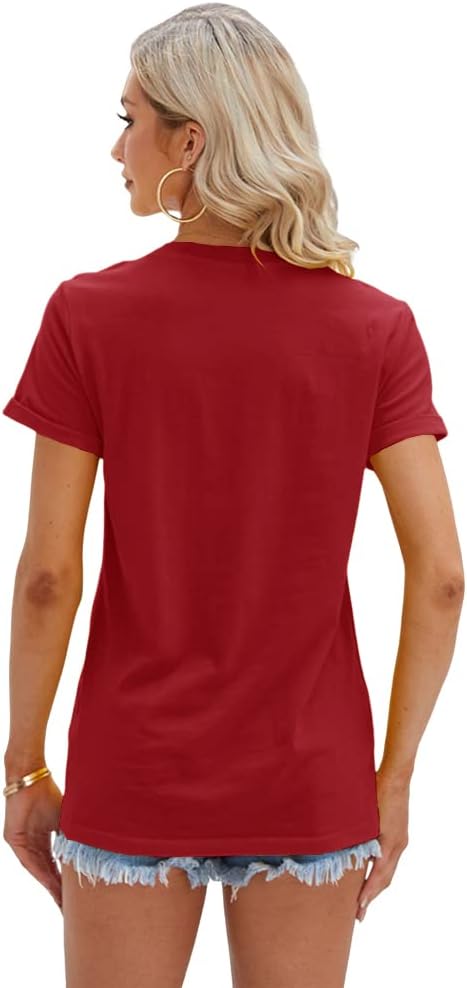 Women's T Shirts Short Sleeve Tees Sunflower Graphic Loose Summer Tops
