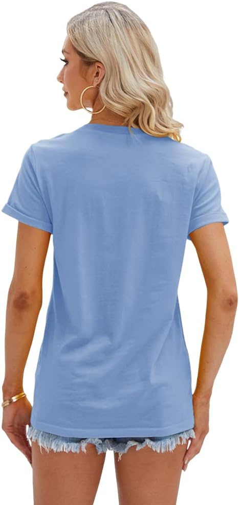 Women's T Shirts Short Sleeve Tees Sunflower Graphic Loose Summer Tops