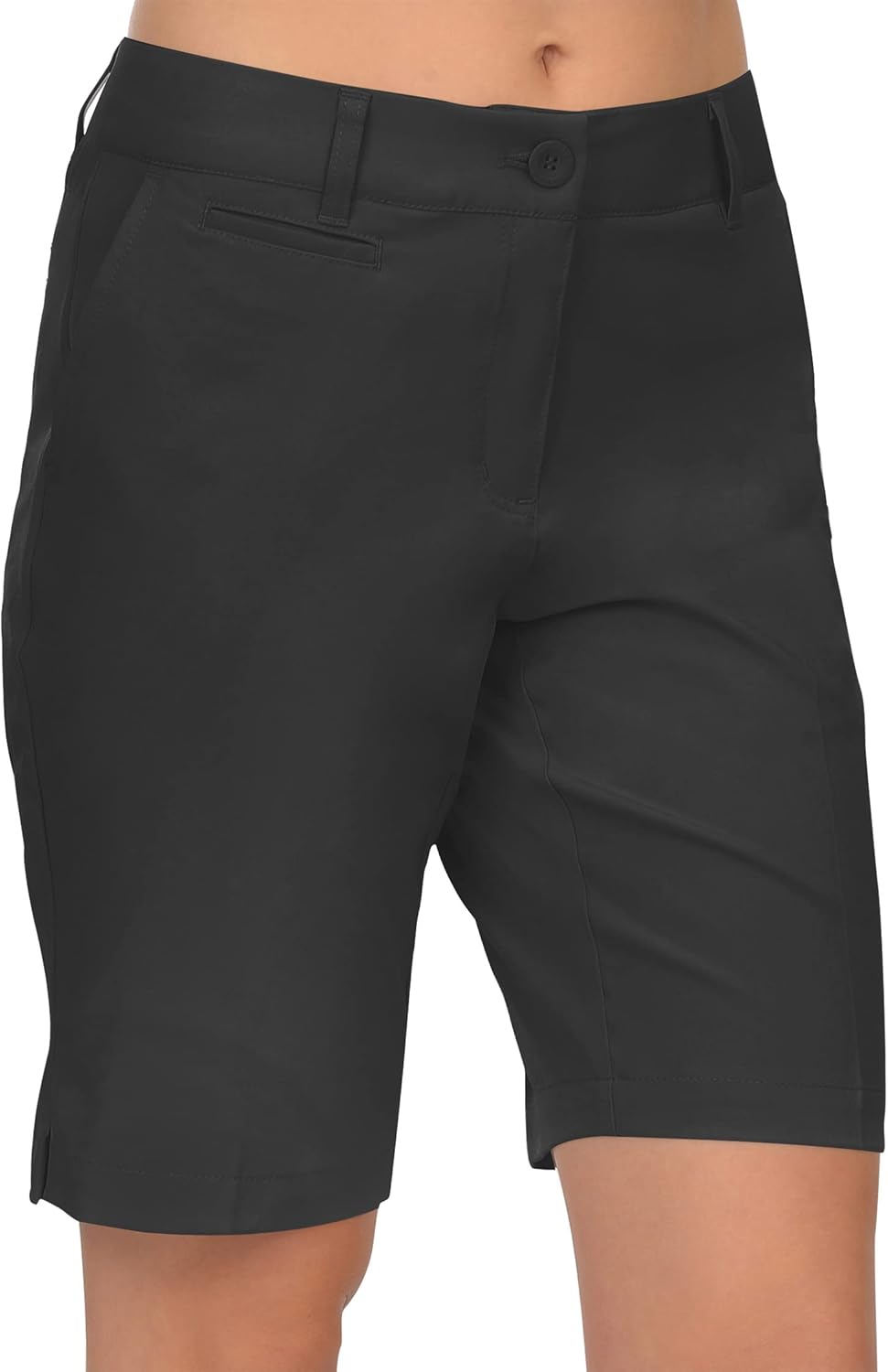 Womens Golf Shorts Lightweight Stretch Relaxed Fit Knee Length Ladies Bermuda Shorts