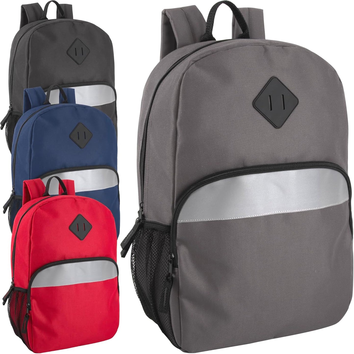 24-Pack Kids Reflective Backpacks Wholesale Set