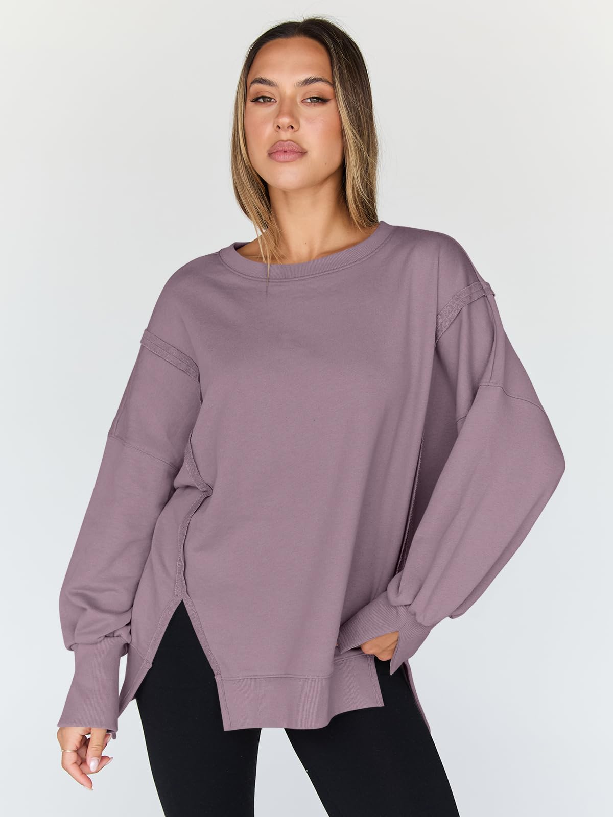 Womens Oversized Sweatshirts Hoodies Crewneck Shirts Fall Outfits