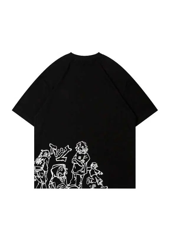 Women's Pink Street Style Short Sleeve T-Shirt