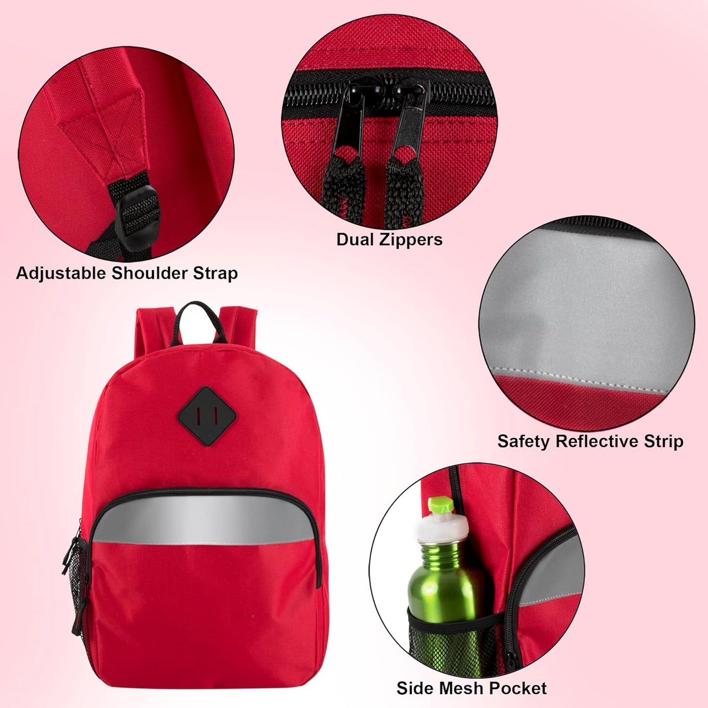 Kids Reflective Backpack Wholesale 24 Pack Backpacks
