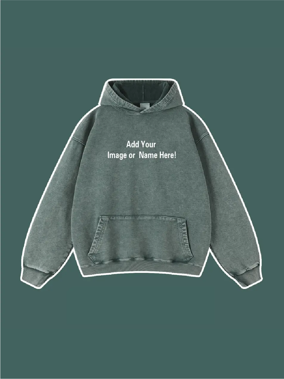 Custom Washed Vintage Kangaroo Pocket Hoodie