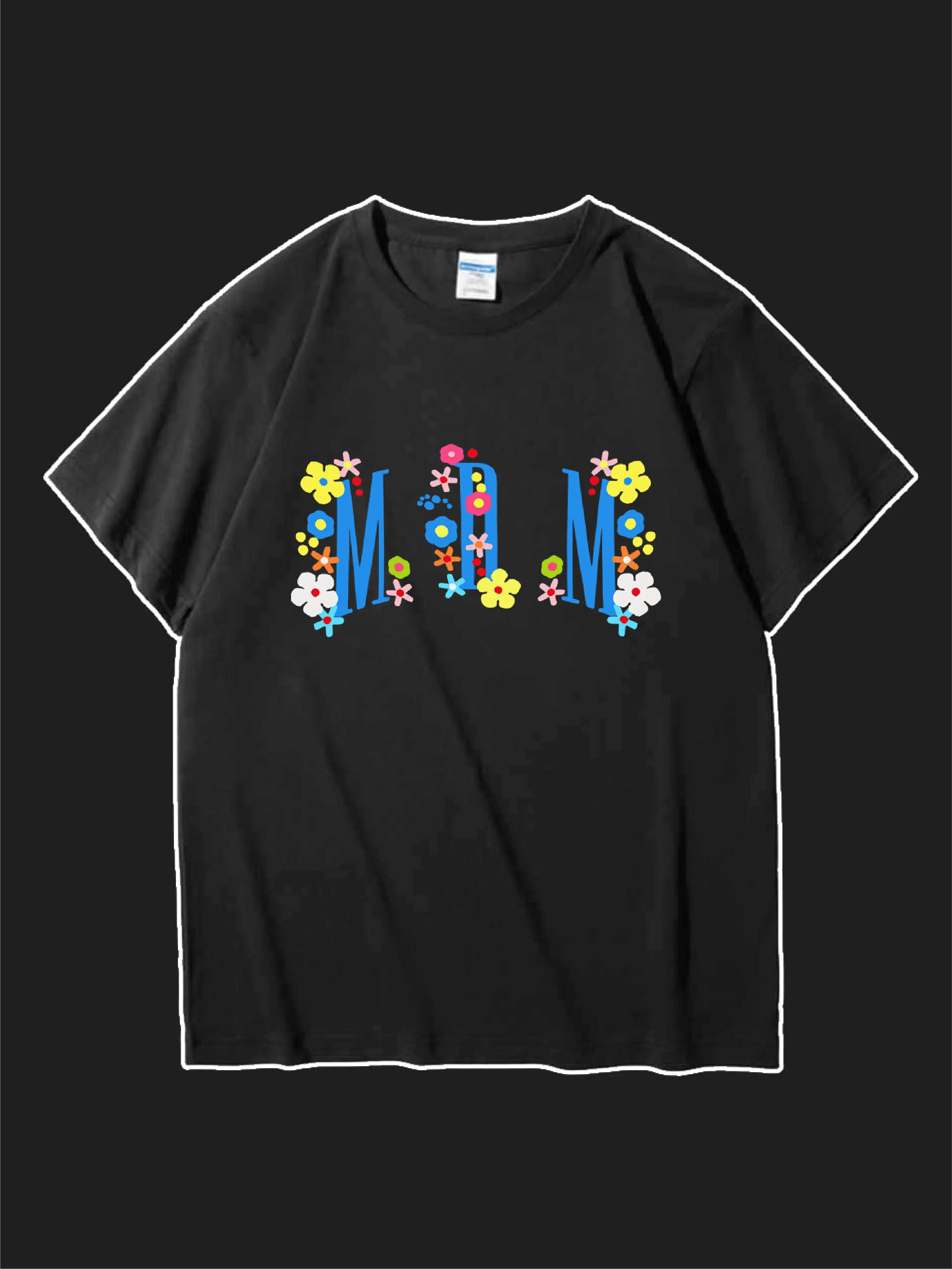 Letter and Floral Graphic T-shirt For Mom