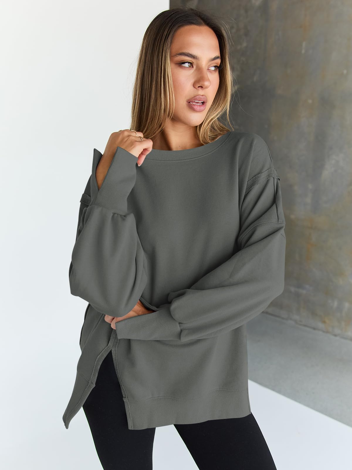 Womens Oversized Sweatshirts Hoodies Crewneck Shirts Fall Outfits