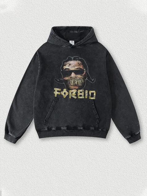 420g Hip-pop For Bid Wash Old Cotton Hoodie