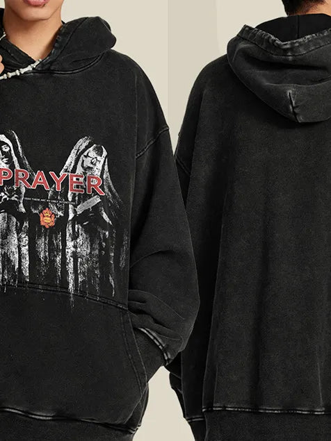 Prayer Sacred Wash Old Cotton Hoodie