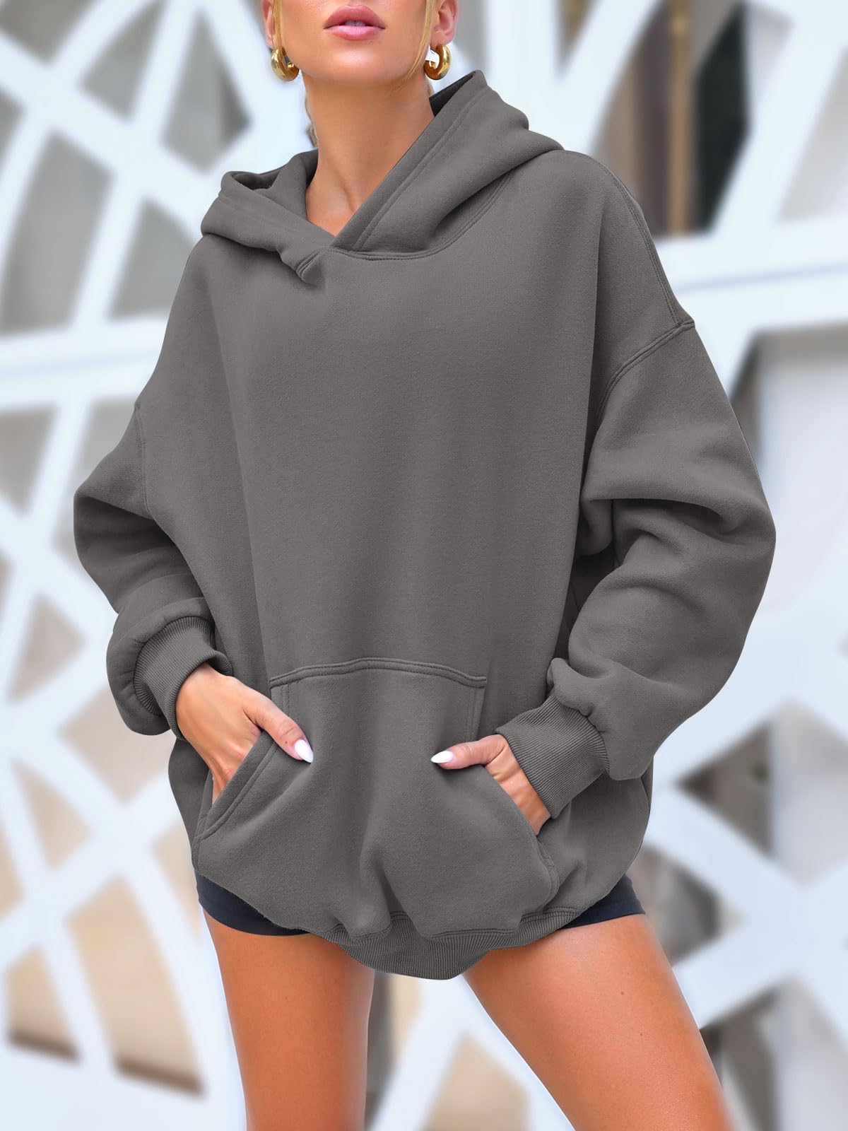 Womens Oversized Sweatshirts Fleece Hoodies Long Sleeve Shirts