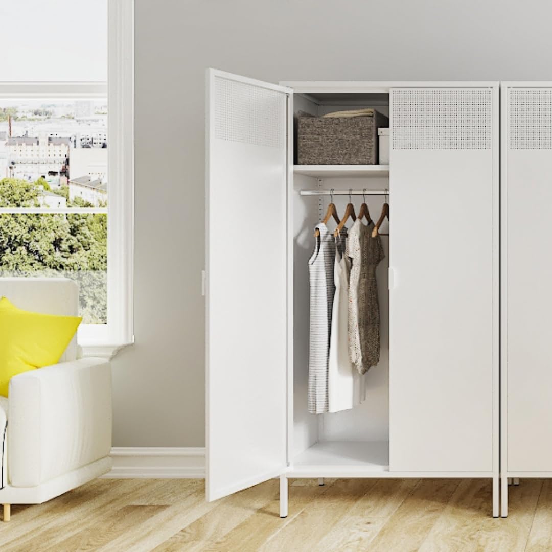 2 Door Storage Sideboard Metal Storage Cabinet with 2 Adjustable Shelf