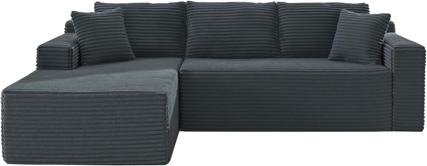 105 Inch Cloud Sectional Couch with Deep Seat