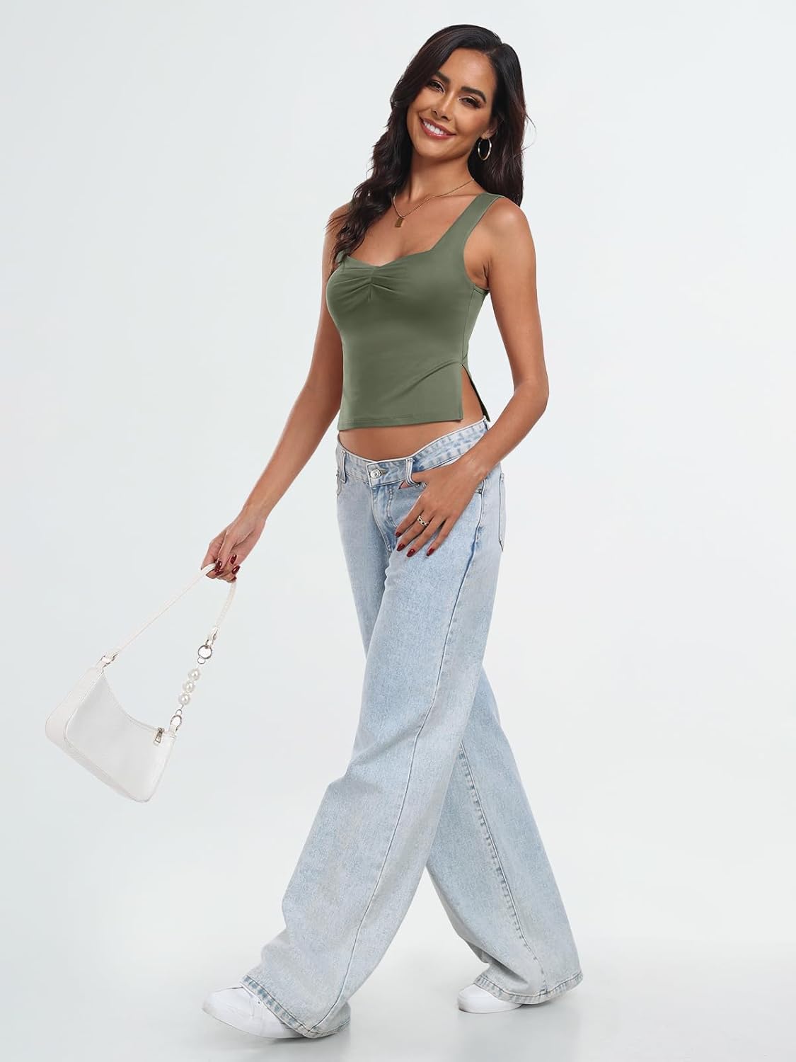 Womens Backless Crop Tops Summer Y2K Tank Tops Cute Basics Going Out Clothes