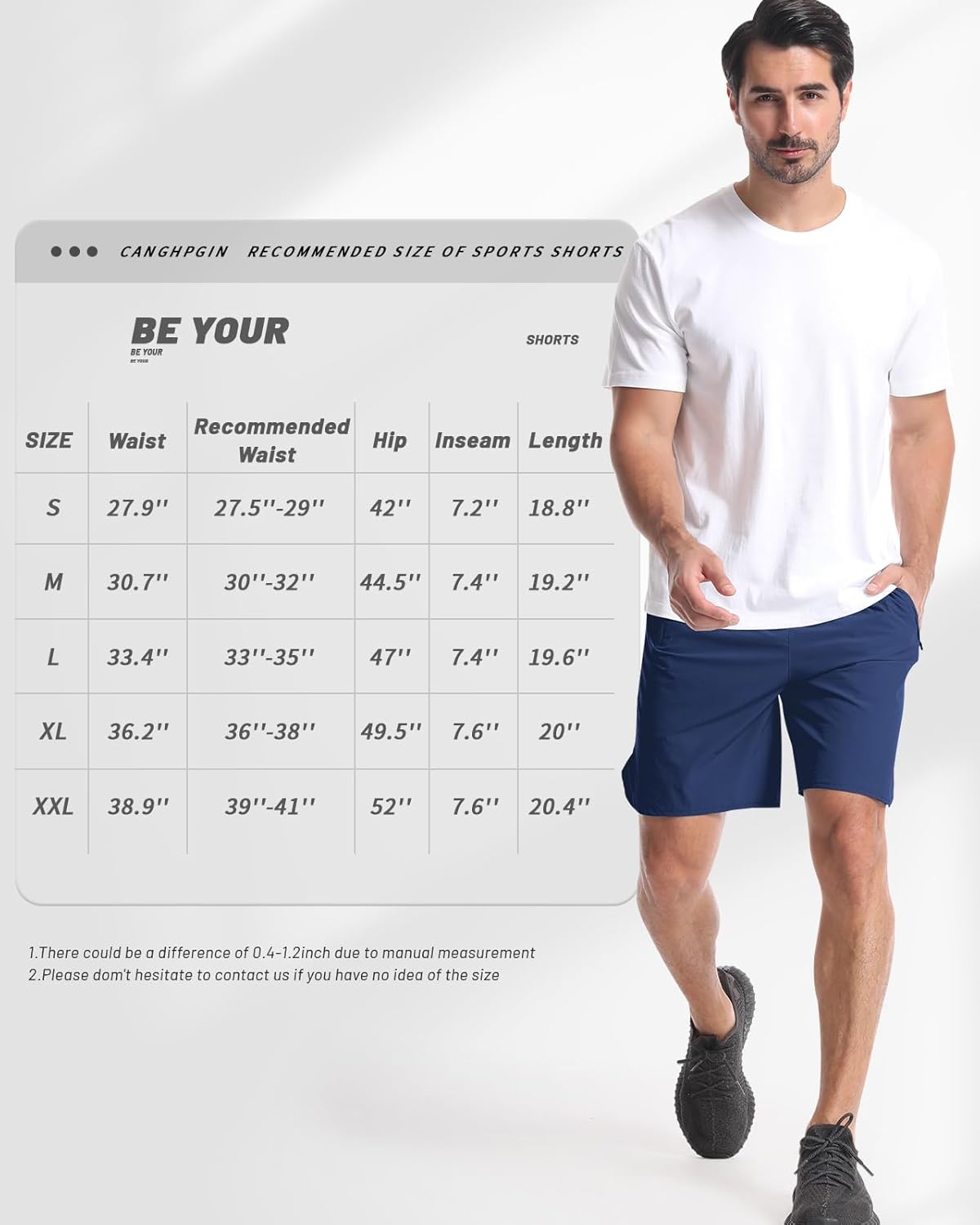 2 Pack Mens Workout Athletic Shorts 7 inch Inseam Quick Dry Hiking Shorts Men Lightweight Sports Gym Shorts Running
