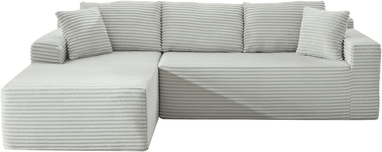 105 Inch Cloud Sectional Couch with Deep Seat