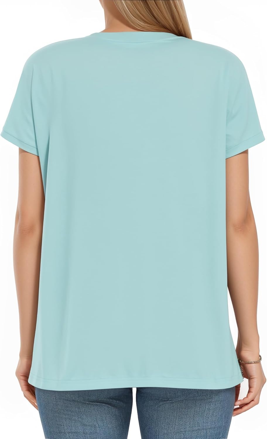Short Sleeve Crew Neck Casual Shirts Basic Tee Summer Tops