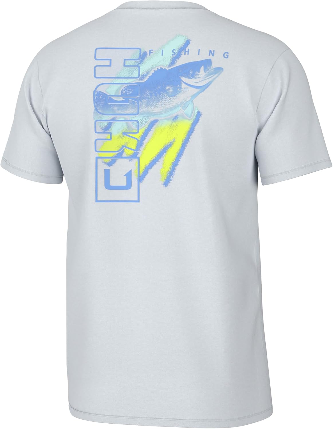 Men Fishing Graphic Tee Performance Short Sleeve Quick-Dry