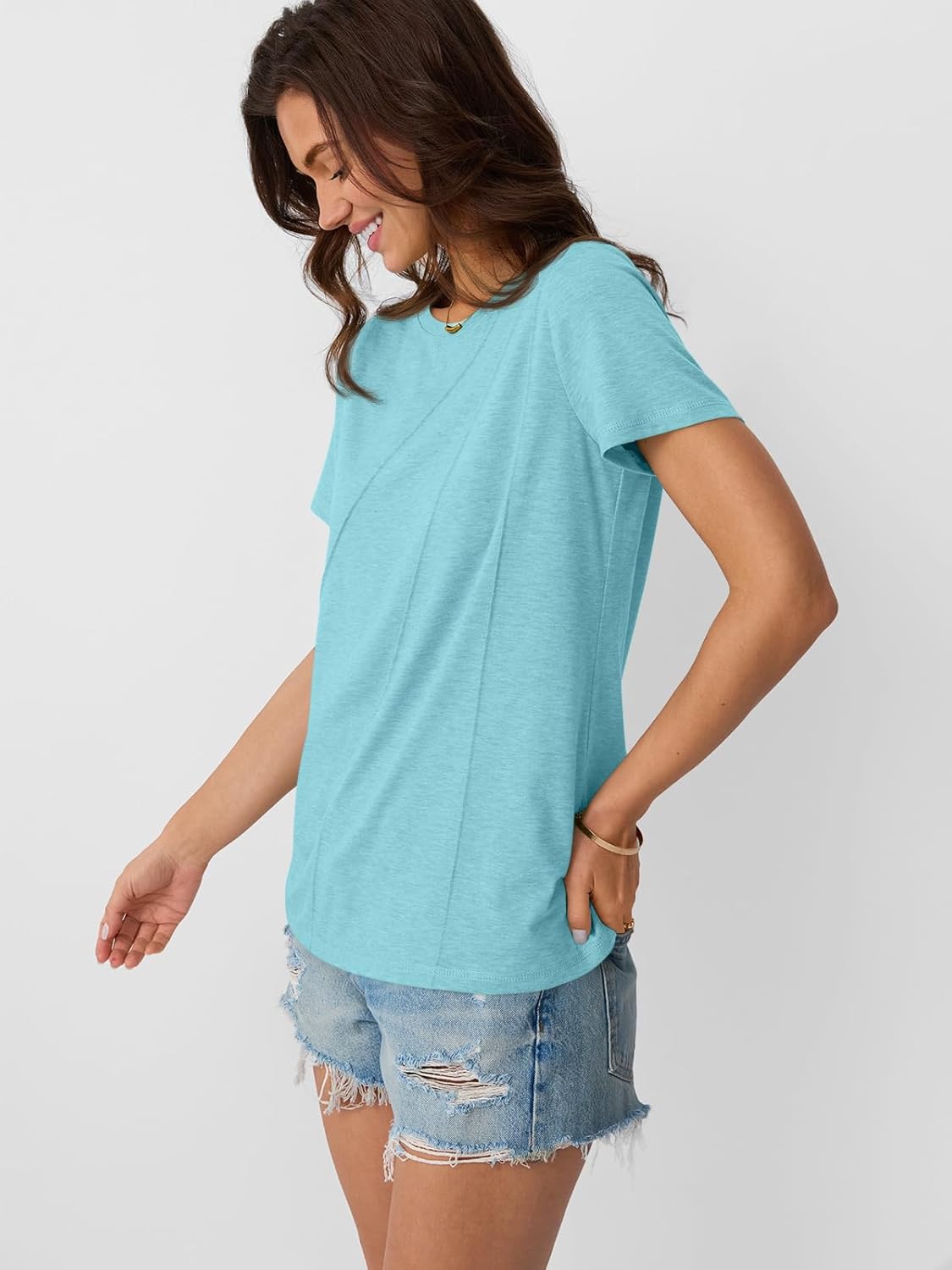 Womens Summer Tops Workout Shirts Beach Vacation Outfits Business Tshirts