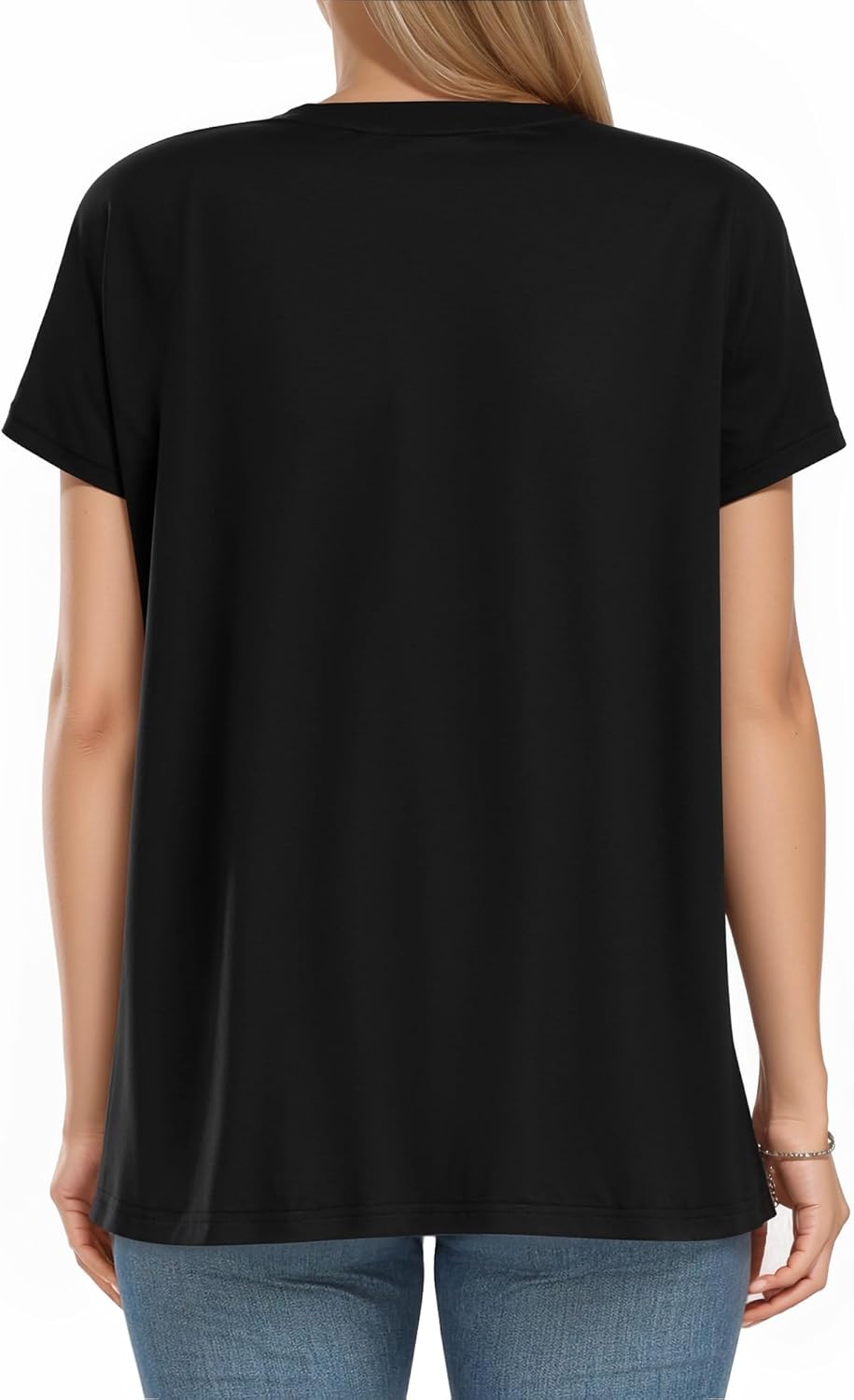 Short Sleeve Crew Neck Casual Shirts Basic Tee Summer Tops