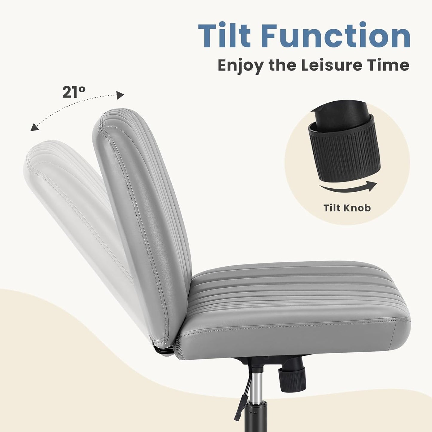 DUMOS Criss Cross Chair Legged Office Wide Comfy Desk Seat