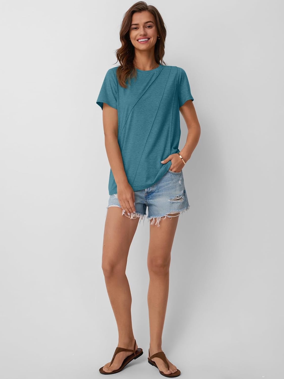 Womens Summer Tops Workout Shirts Beach Vacation Outfits Business Tshirts