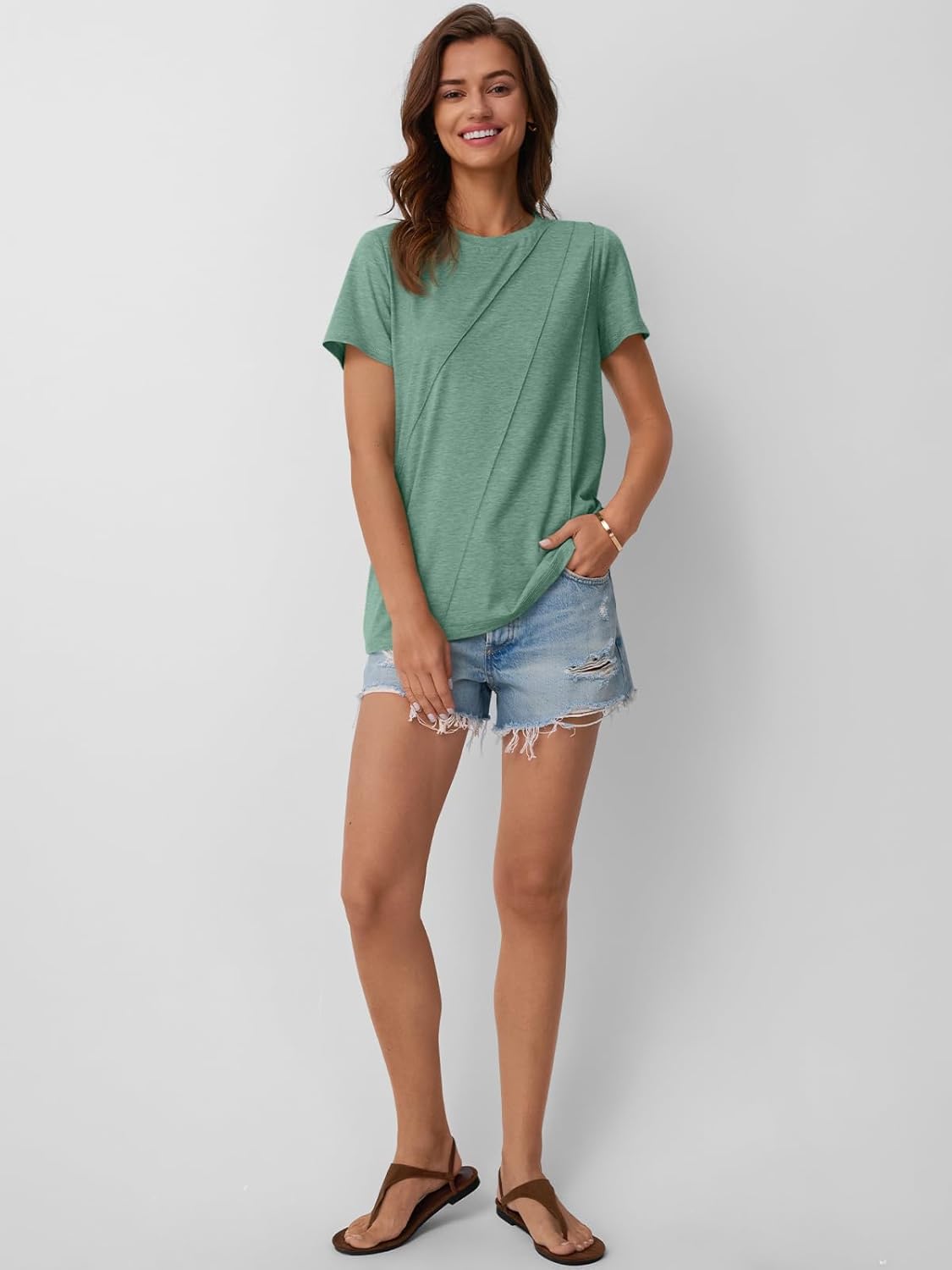 Womens Summer Tops Workout Shirts Beach Vacation Outfits Business Tshirts