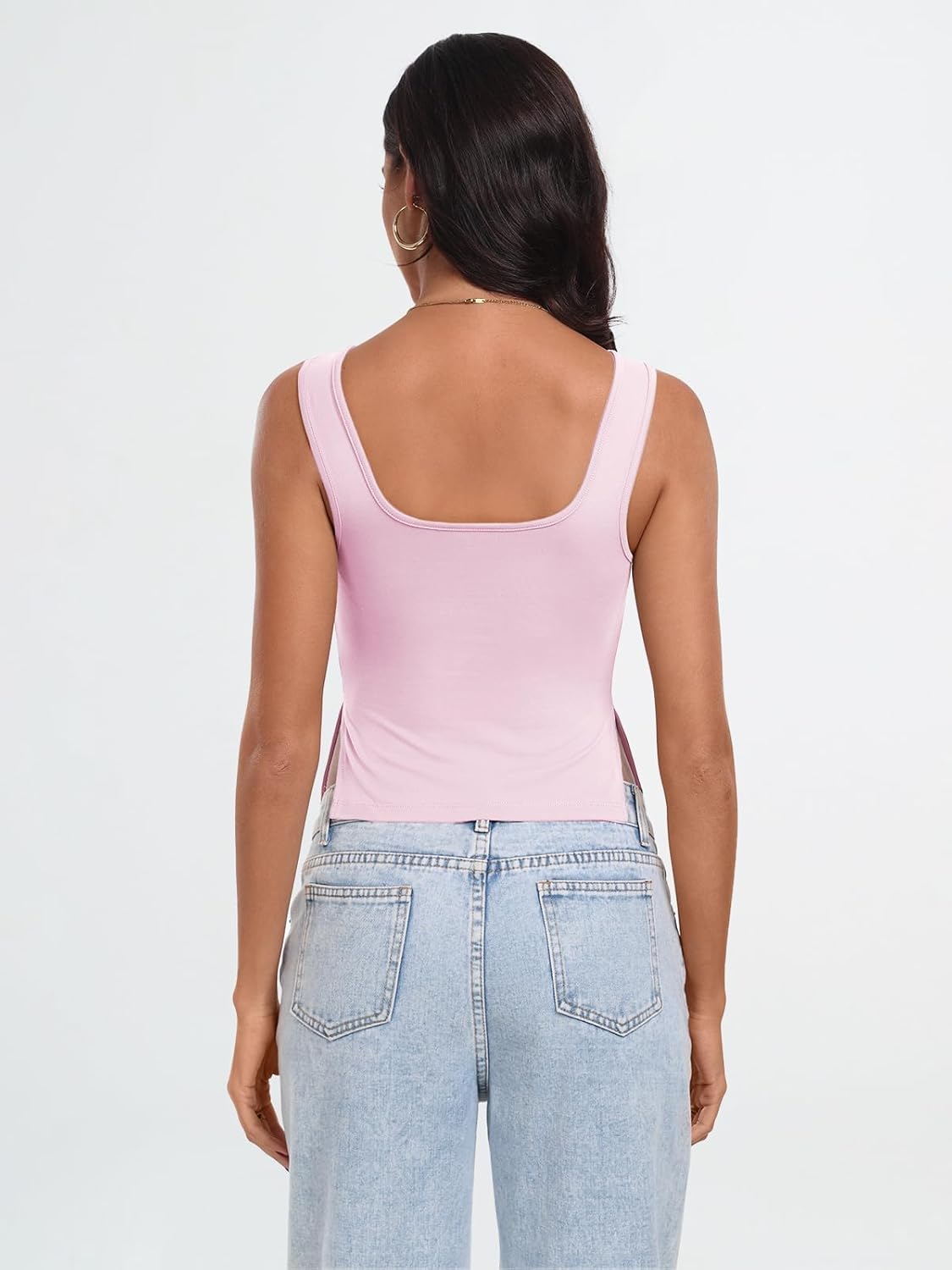 Womens Backless Crop Tops Summer Y2K Tank Tops Cute Basics Going Out Clothes
