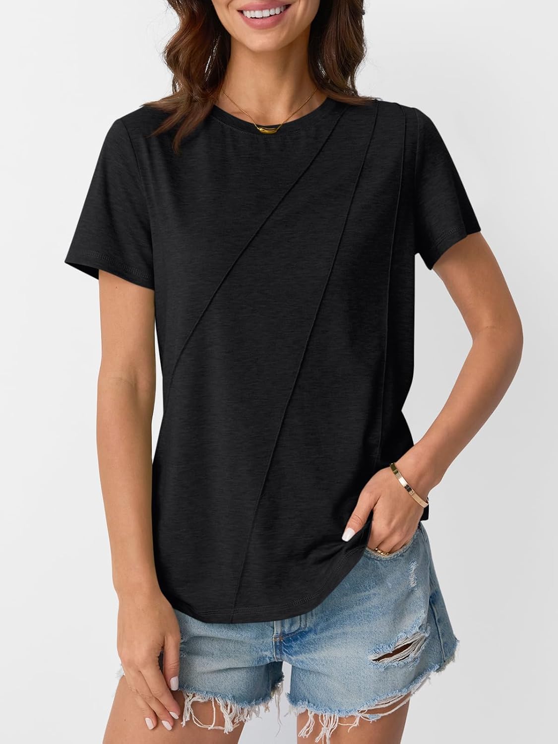 Womens Summer Tops Workout Shirts Beach Vacation Outfits Business Tshirts