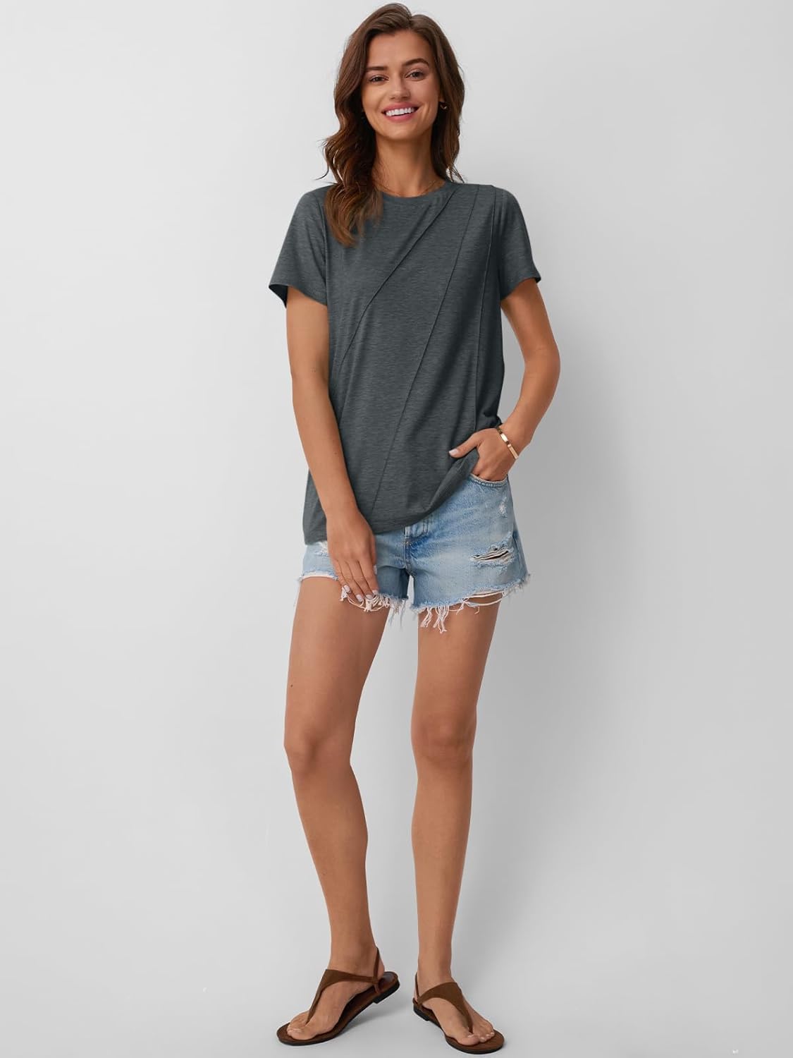 Womens Summer Tops Workout Shirts Beach Vacation Outfits Business Tshirts