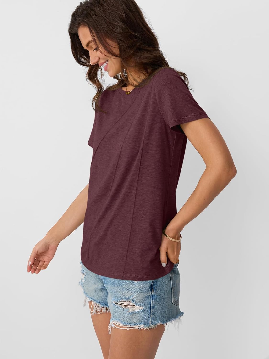 Womens Summer Tops Workout Shirts Beach Vacation Outfits Business Tshirts