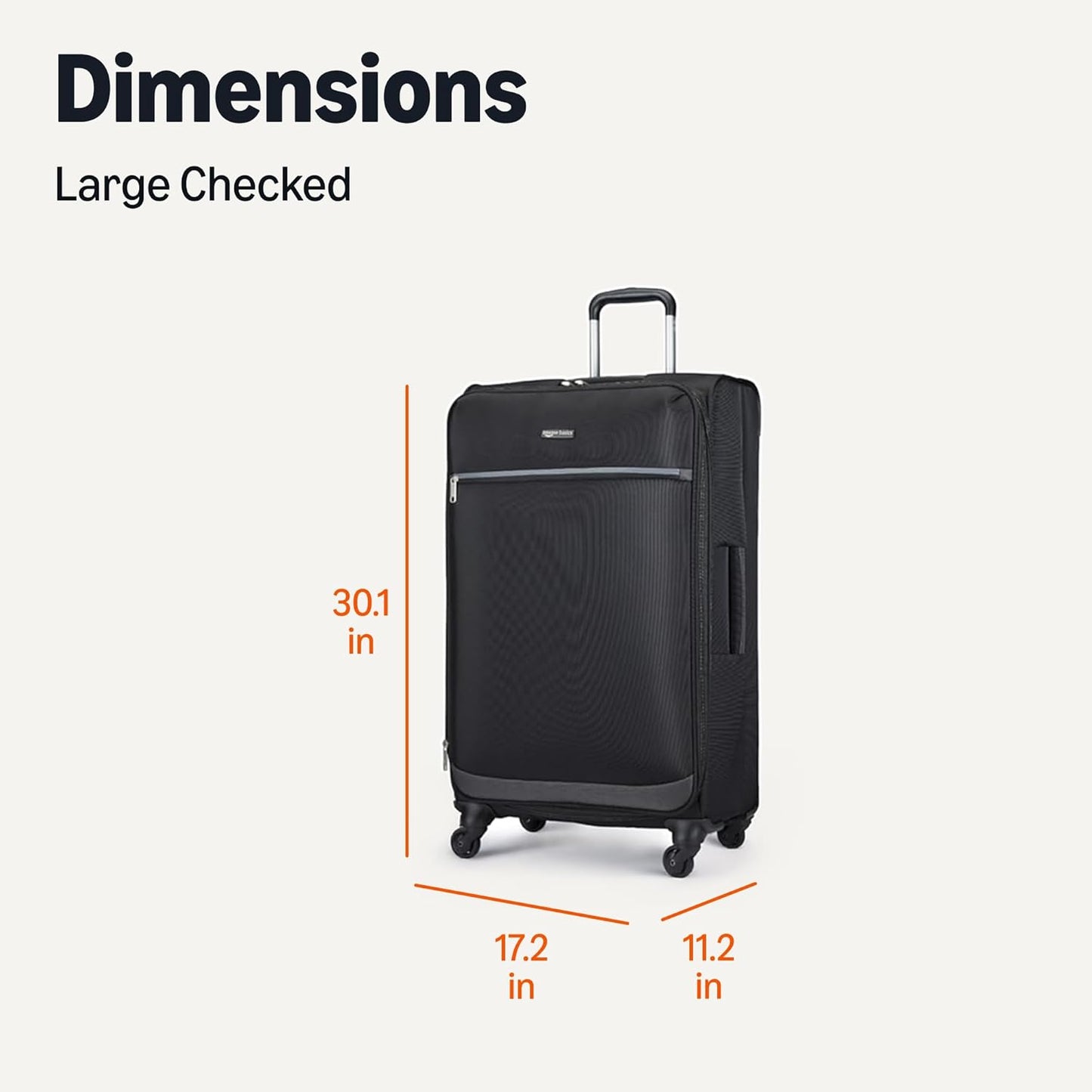 20" Luggage, Softside Suitcase With TSA Lock