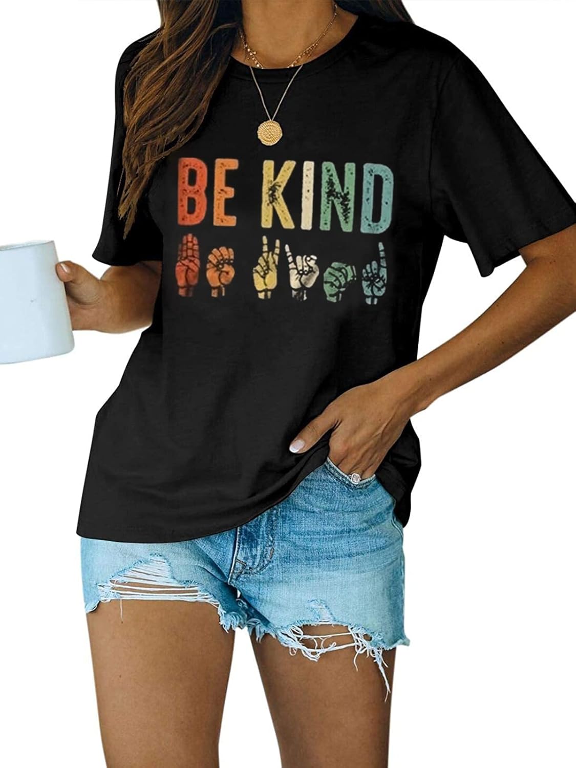 Womens Be Kind Shirt Short Sleeve Graphic Tees