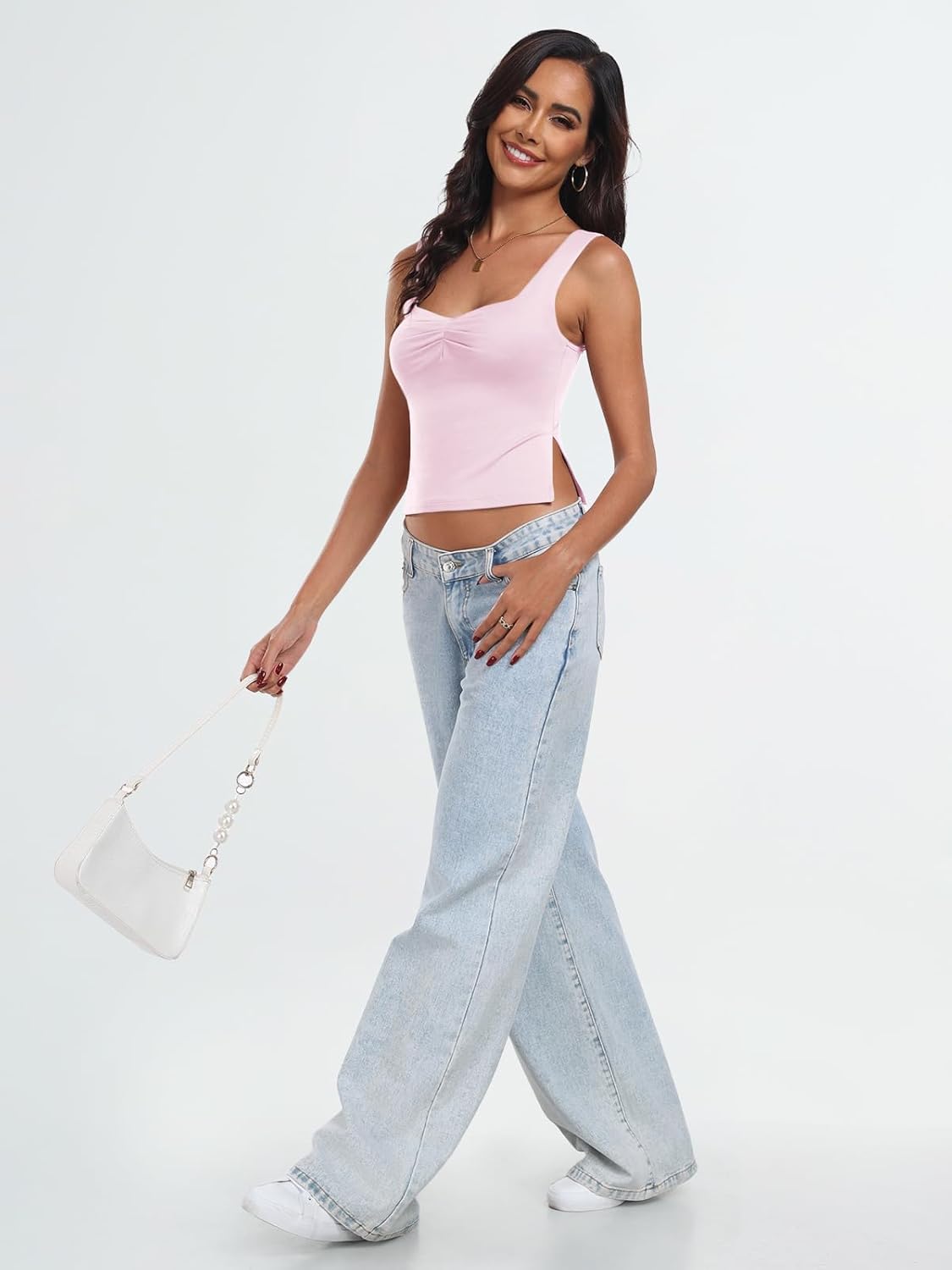 Womens Backless Crop Tops Summer Y2K Tank Tops Cute Basics Going Out Clothes