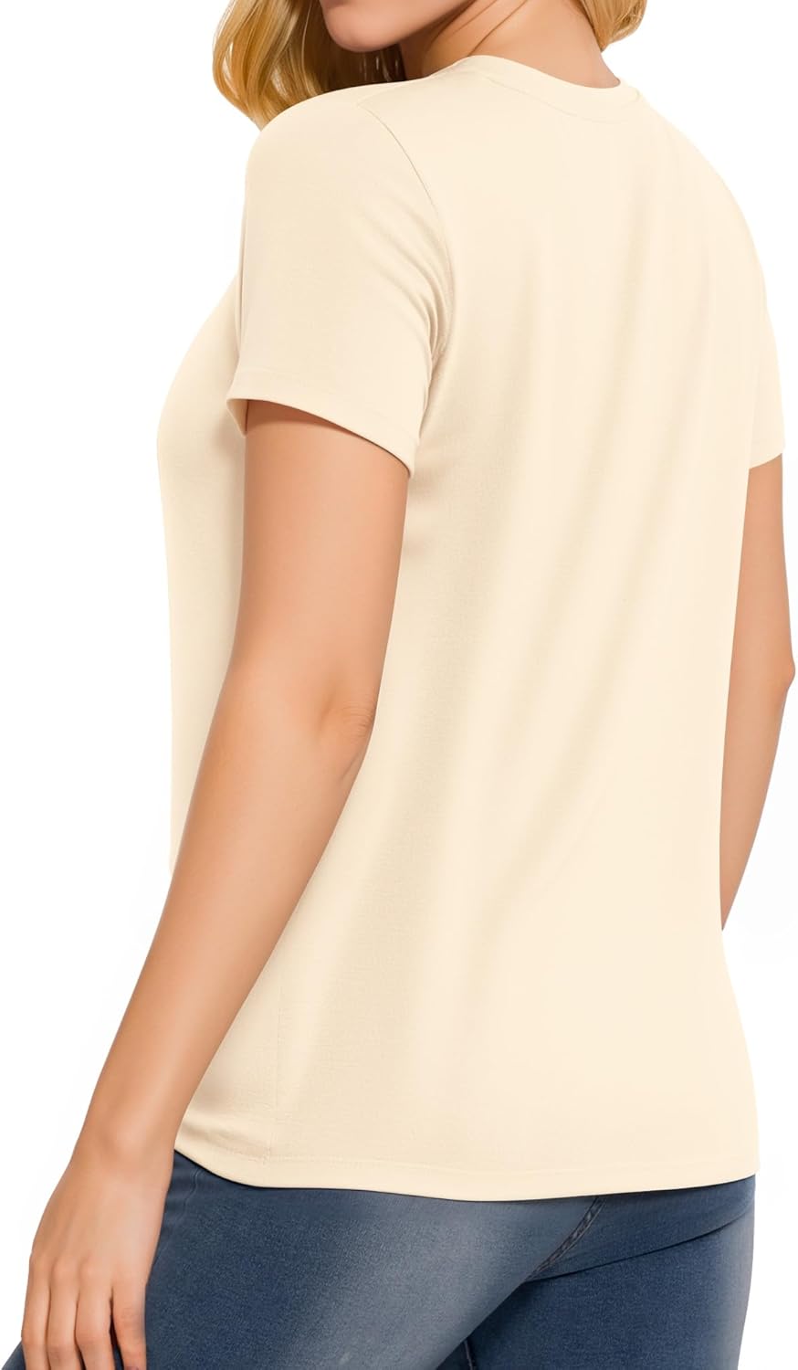 Short Sleeve Crew Neck Casual Shirts Basic Tee Summer Tops
