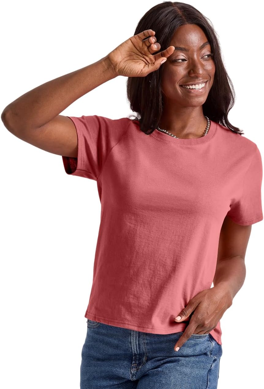 Cotton Crewneck Tee, Classic Fit T-Shirt for Women