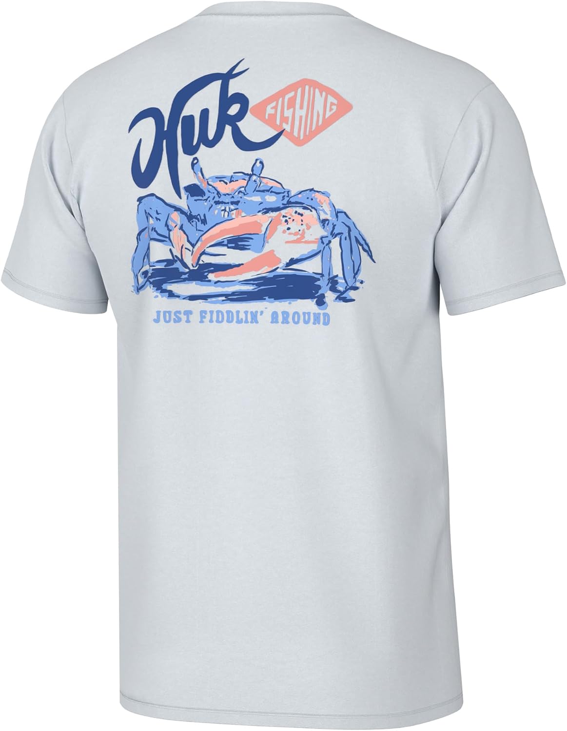 Men Fishing Graphic Tee Performance Short Sleeve Quick-Dry