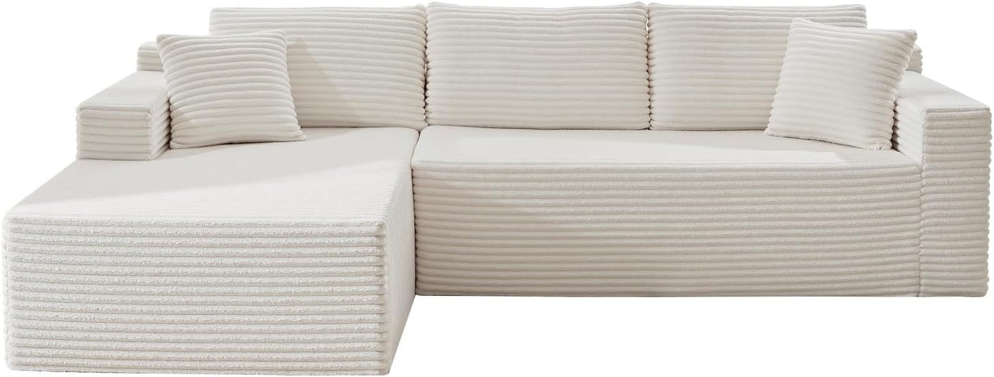 105 Inch Cloud Sectional Couch with Deep Seat