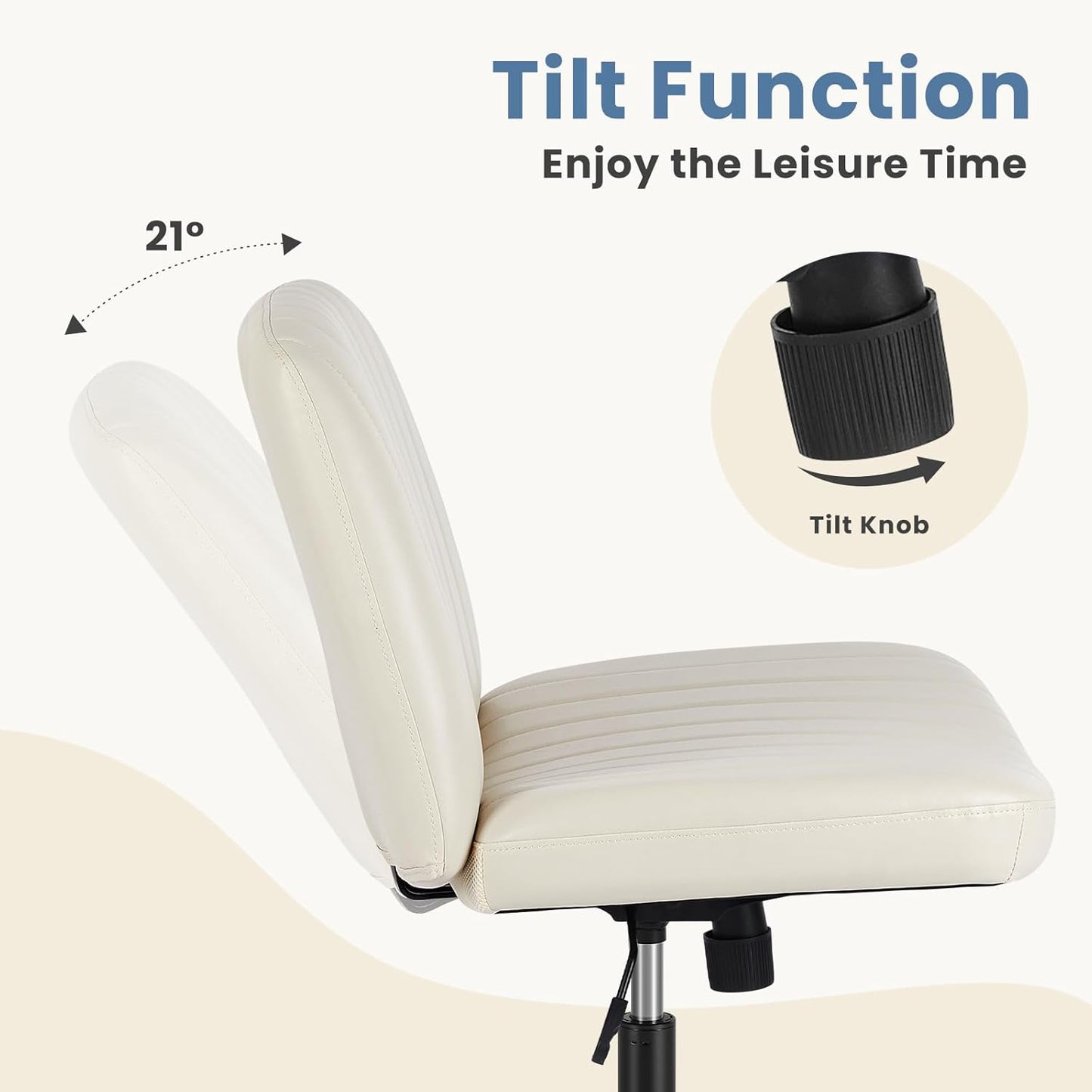 DUMOS Criss Cross Chair Legged Office Wide Comfy Desk Seat