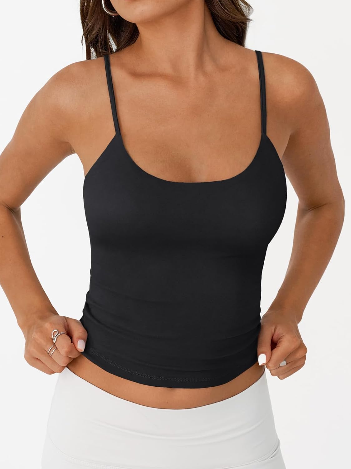 Womens Summer Tank Tops Double Lined Going Out Teen Girls