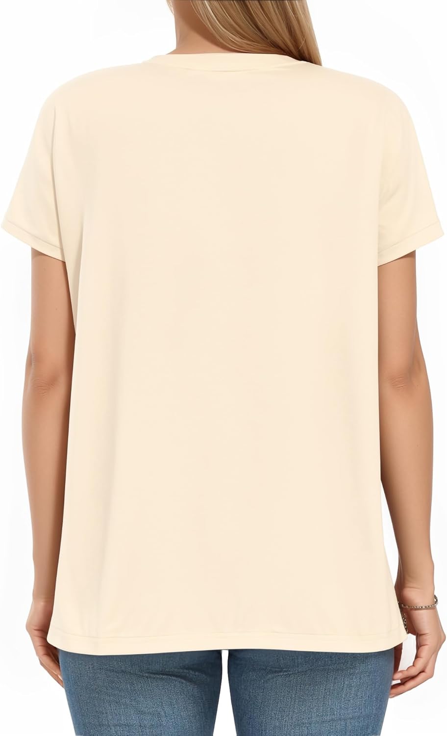 Short Sleeve Crew Neck Casual Shirts Basic Tee Summer Tops